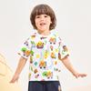 B. Duck Yellow Duck Children's Round Neck Top for Boys and Girls, Fun Summer Breathable Short T-shirt