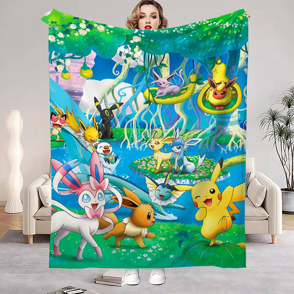 Shaggy Throw Blanket for Sofa Kawaii Pokepokes Fluffy Soft Blankets Bedroom Decoration Home Bedspread on the Bed Warm Winter Nap