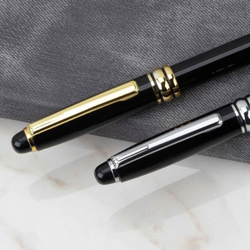 6x Black Ink Ballpoint Pen Journaling Pen Smooth Writing Pen Metal Signature Pen Stationery Supplies for Writing