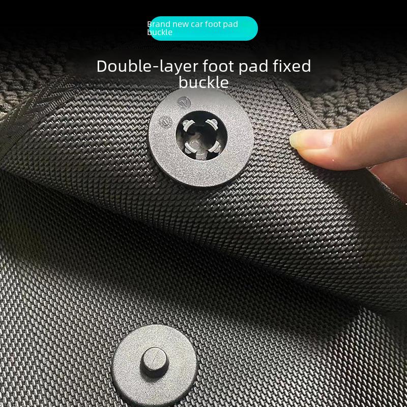Car Floor Mat Snap Buckle: Double Layer, Detachable Carpet and Trunk Mat Holder