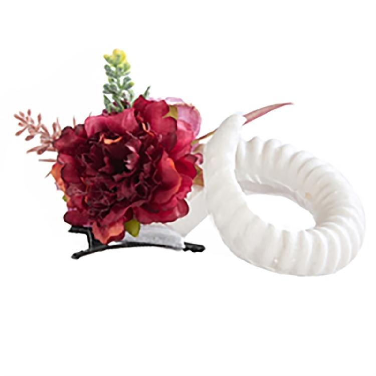 Gothisches Schafhaar-Accessoire Leichtes Design für Halloween-Partys Cosplay-Event Mit Blumenhorn-Detail