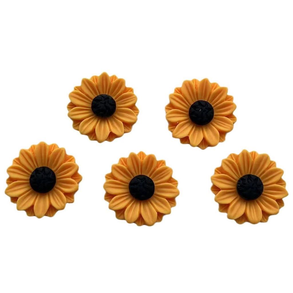 6pcs Sunflower Resin Refrigerator Magnets Creative Cute Magnetic Stickers Home Kitchen Decoration Magnets