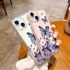 Chrysanthemum butterfly mobile phone case is suitable for 16/15pro mobile phone case, Apple 17pm anti-drop all-inclusive iphone12 transparent.