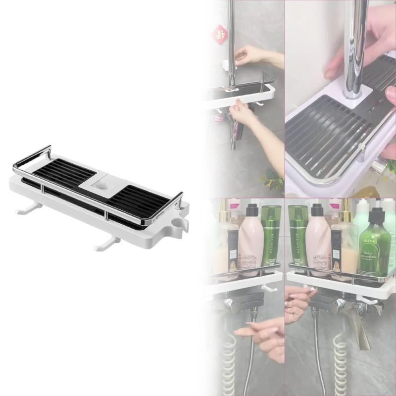Included Bathroom Shower Shelf With For Easy Storage In Home Bathrooms