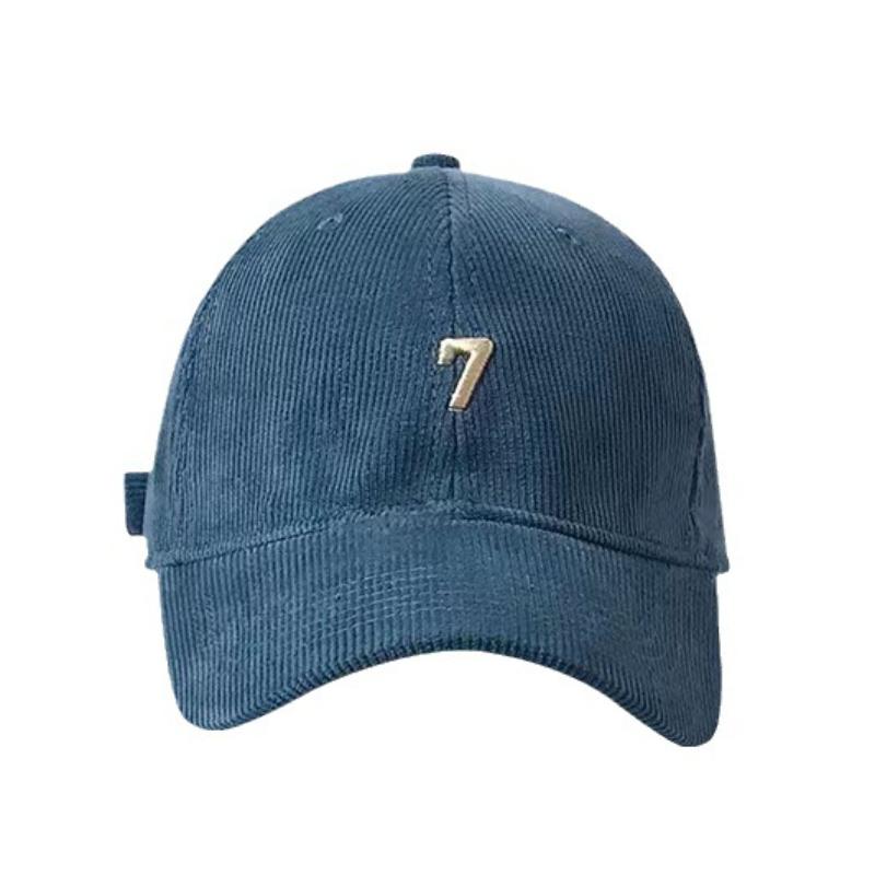 

Fashion Soft Top Baseball Cap for Men Women New Corduroy Embroidered 3D Snapback Cap and Girls Small Face 58-60cm Gorras Bone 56-58cm озеро синий