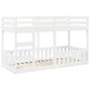 VidaXL Lit superposé Blanc 90x200 cm Bois de pin massif, cadre de lit superposé bas, meubles de chambre à coucher, cadre de 3308590