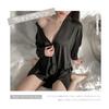 [YunXiozy Star] Pajama Specialty Store Women's 3/4 Sleeve Satin Sleepshirt with Shorts Button Down Nightgown Silk Nightshirt Pajamas Top Boyfriend