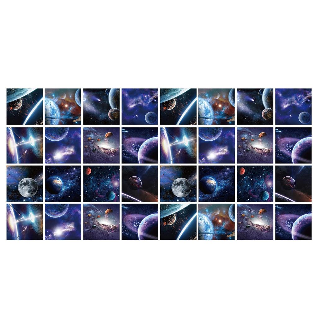 Felimoa Origami 12 Designs Total 300 Sheets Paper, Double-Sided, Patterned, Approx. 7cm, (Stars, Space, Galaxy),