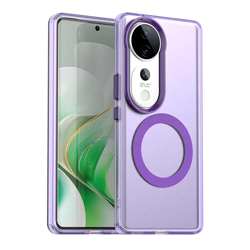 

Transparent Case For Vivo S19 Pro Case Cover Vivo S19 Pro Magnetic Adsorption Wireless Charge Back Cover For Vivo S19 Pro Case vivo S19 Pro фиолетовый