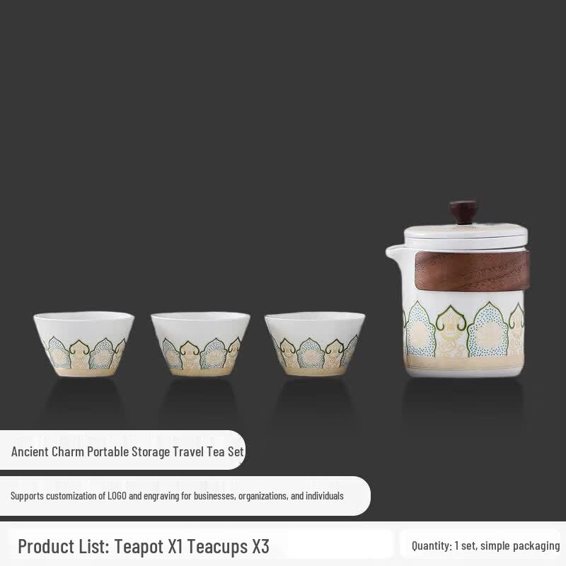 Nordic Style Ceramic Portable Travel Tea Set