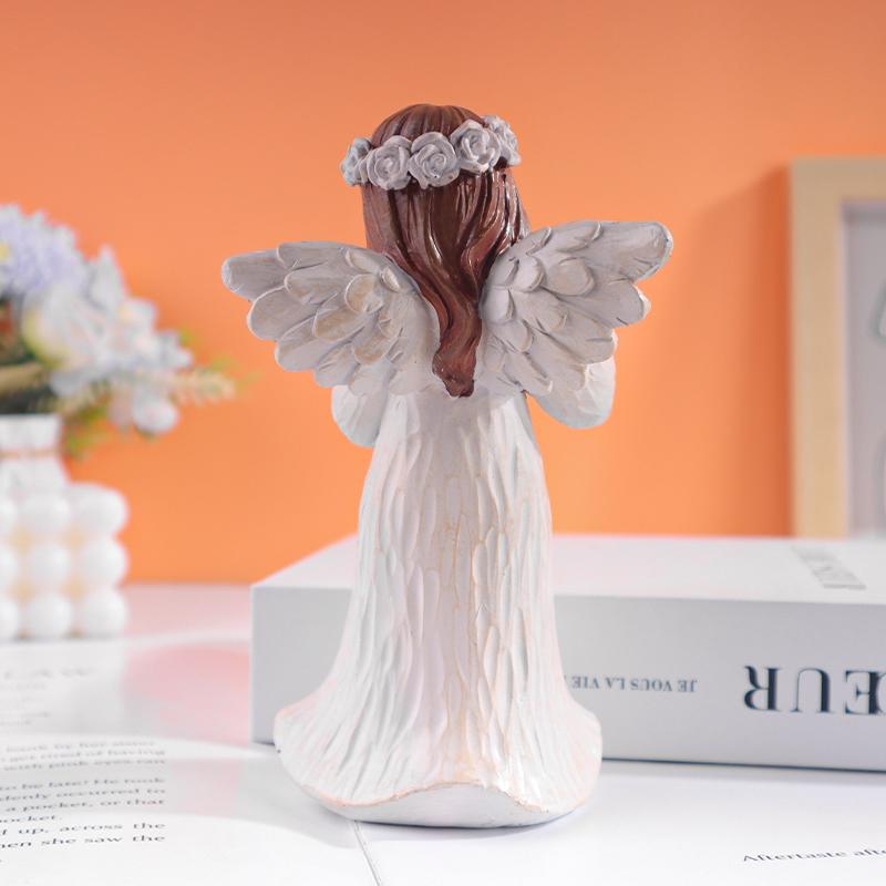 Angel Welcome Sculpture Resin Creative Craft for Home Bedroom, Living Room, and Study Desk Decoration