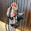 PU Leather Star Keychain & Bag Charm with Woven Rope