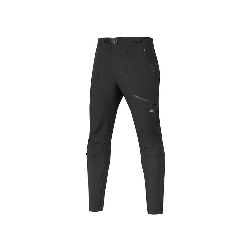 Skechers Comfortable Breathable Simple Lightweight Knitted Sports Pants Men bottoms Carbon-Black P424M215-0018 XL