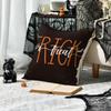 AVOIN colorlife Happy Halloween Cute Ghost Trick or Treat Throw Pillow Covers, 18 x 18 Inch Polka Dot Pumpkin Bat Cushion Case for Sofa Couch Set of