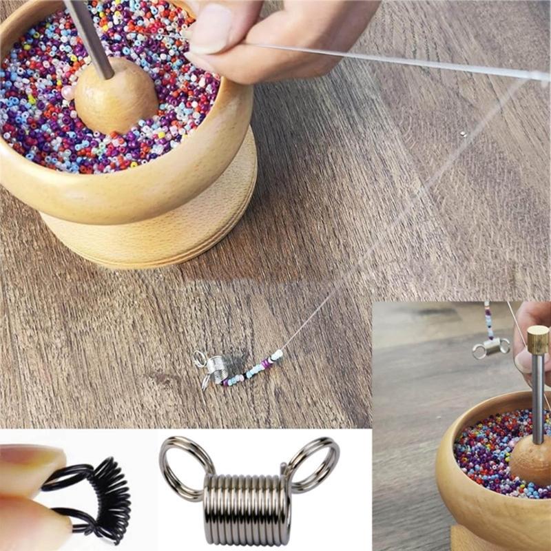 Pack of 20 Handy Jewelry Making Tool Stringing Beads Stopping Spring End Fasteners Alloy Material Perfect for Bracelets