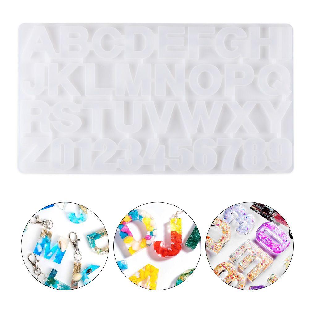 Kits Handgemachtes Handwerk Kristall Tropfenkleber Silikon Alphabet Buchstaben Harzformen Kieselgelform