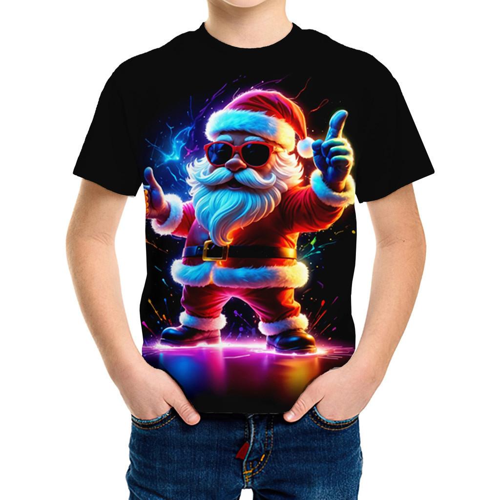 2026 Vánoční 3D tištěné tričko Kreslené grafické tričko pro muže Sobí Cukroví Grafická trička Dárky Oversized tričko