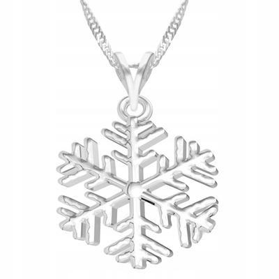 Silver Necklace With Snowflake Winter Snowflake Winter 925 Silver