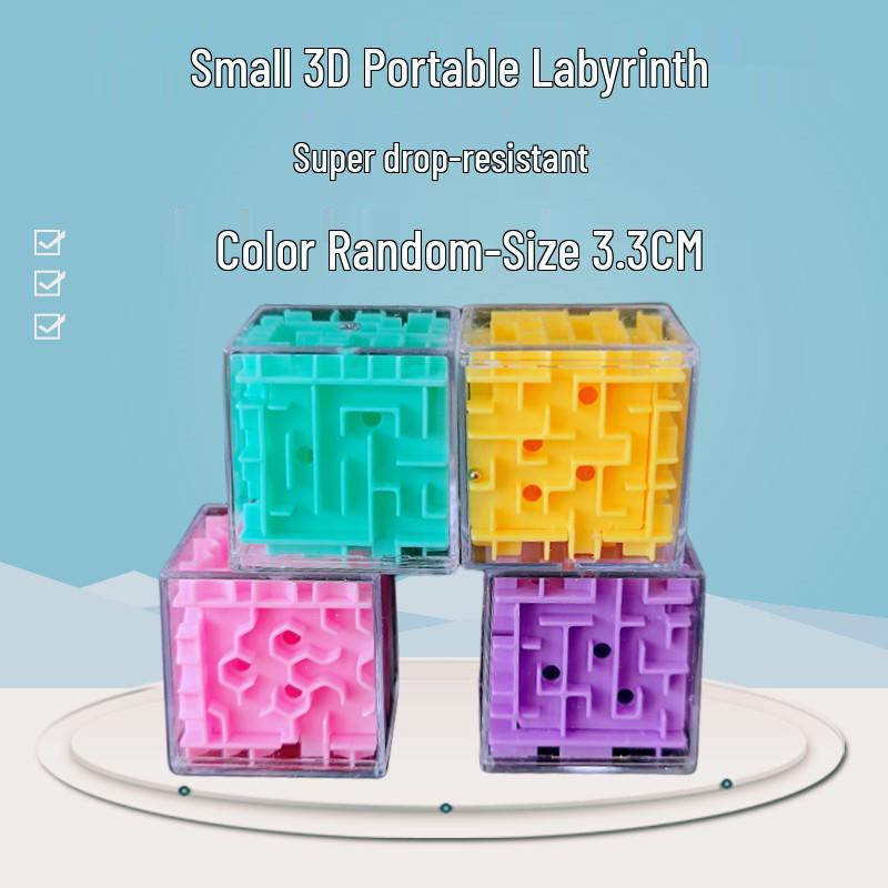 3D Maze Ball Puzzle Cube: Children's Educational Six-Sided Toy