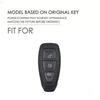 Top Grain Leather Key Case For Ford Kuga Ecosport Focus Fiesta, Full Enclosed Anti-Scratch Key Fob Cover With Metal Ring
