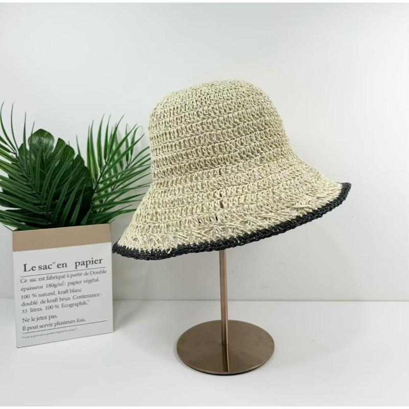 Summer hollow breathable fisherman hat children foldable sun hat wind travel sun hat