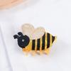 Hair Claw Cartoon Bee Shape Back Head Hair Clip Anti-slip Teeth Strong Grip Shower Hair Clamp Versatile Use Hair Accessory