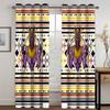 2pcs African Pattern Ethnic Ancient Curtain Colorful Tribal History Print Rod Pocket Curtains Semi Blackout Curtains For Bedroom