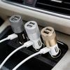 Universal Car Power Adapter With Dual Usb Ports Aluminum Alloy Fast Charger For Smartphones And Tablets