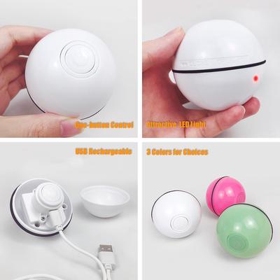 Jouets interactifs pour chats, boule roulante LED rechargeable par USB, auto-rotative, anti-rayures, chasse