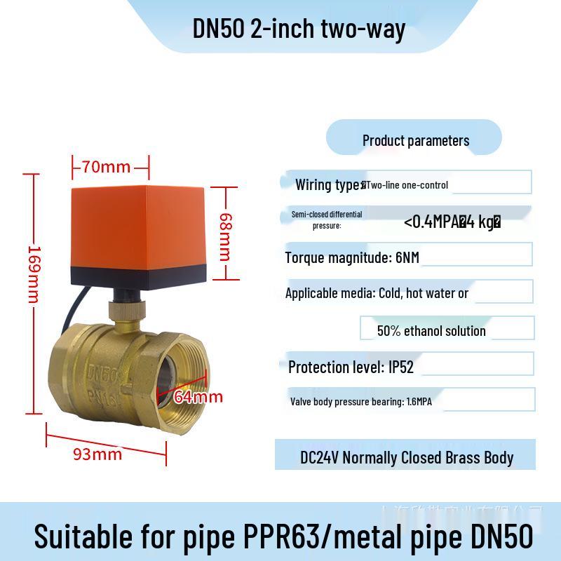Zweiwege Messing Elektromagnetisches Solar-HVAC-Ventil: Temperaturregelung, Normalerweise offen/geschlossen, Zwei-/Draht-Kugelhahn.