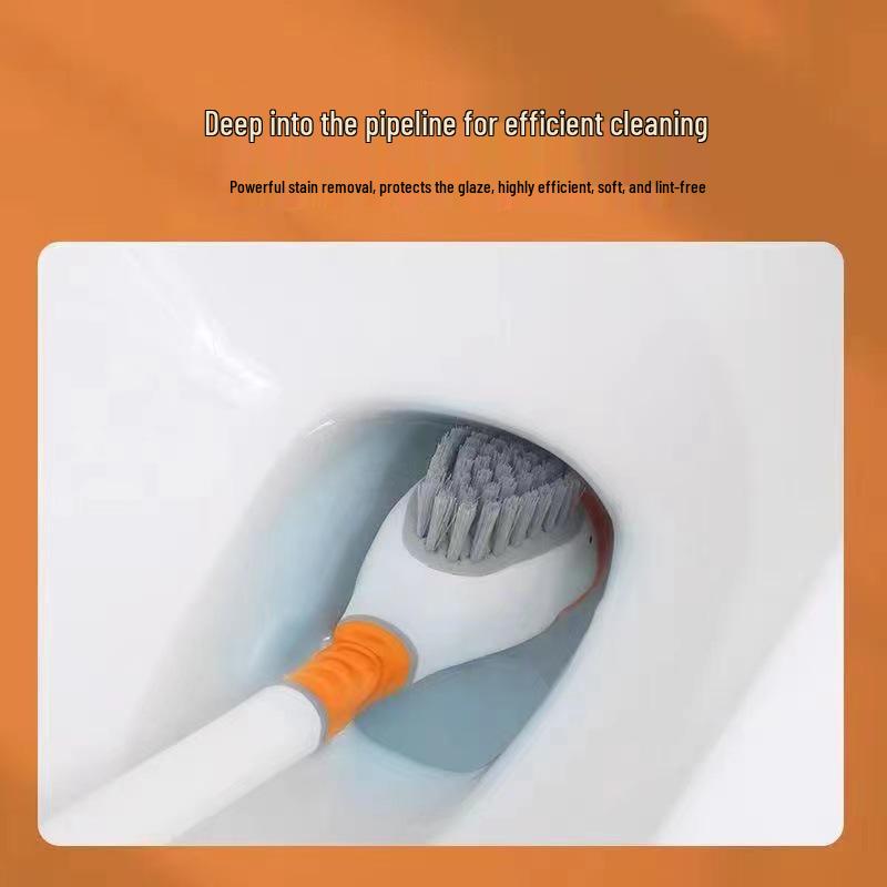 Diving Duck Wall-Mounted Silicone Toilet Brush - Multifunctional, Punch-Free, No Dead Angle Cleaning