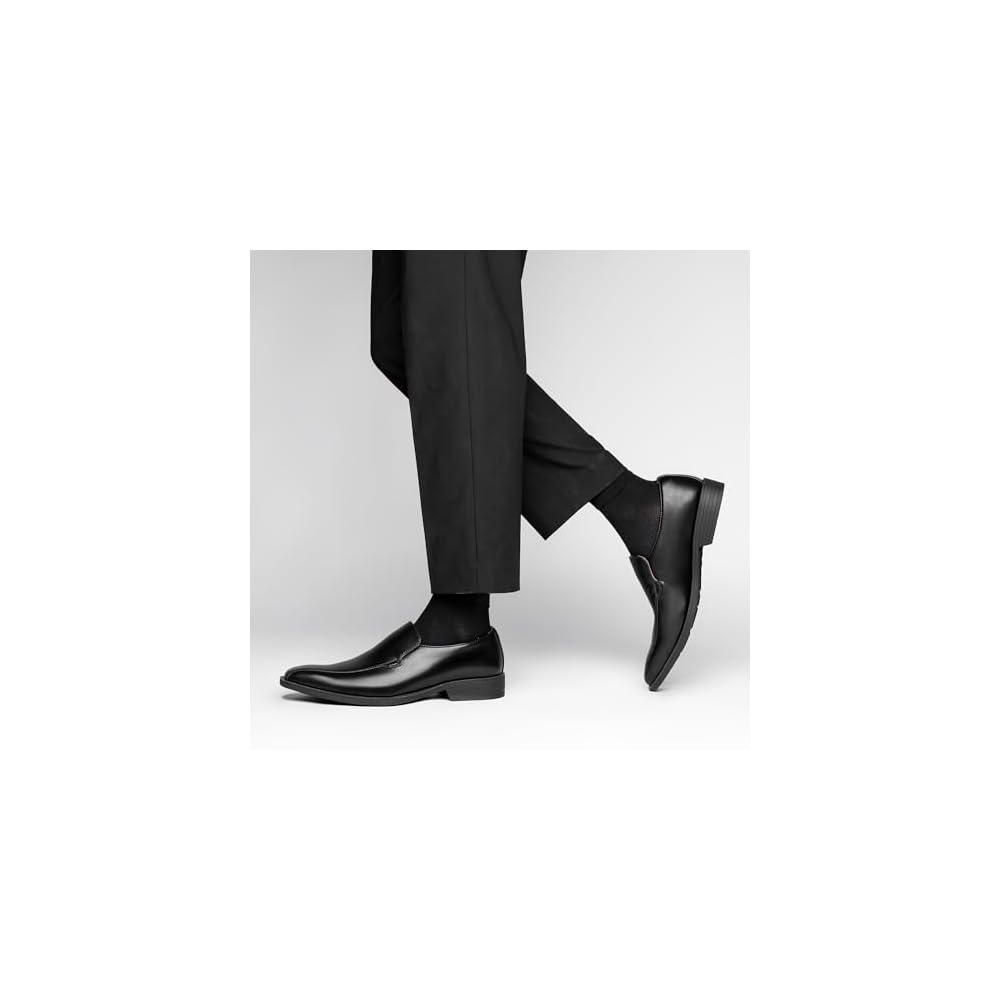 Foxsense Business Shoes, Men's Leather Loafers, Dress Shoes, Comfortable for Walking, Lightweight,
