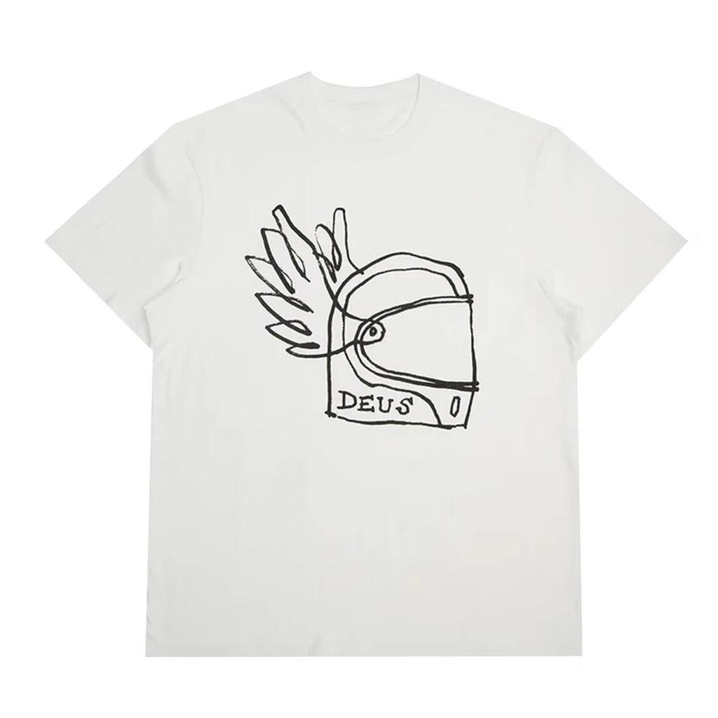 Printed Cotton T-shirt Short Sleeve Racing T-shirt Men and Women Motorcycle