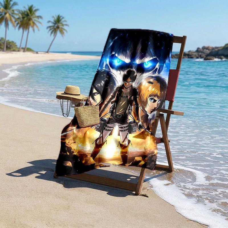 Attack Titan Fashion Beach Towel: Ideal for Summer Adventures Soft, Absorbent and Quick Drying Suitable for Swimming and Bathing