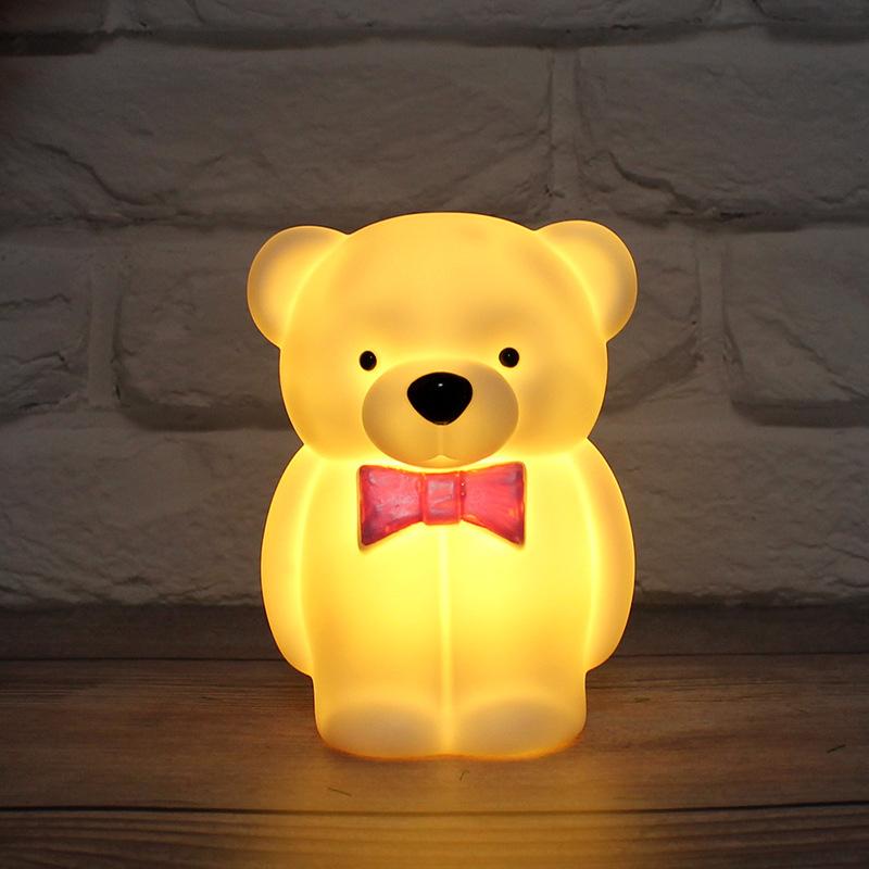 LED Night Light Cute Cartoon Animal Lamp Bear Unicorn Cloud Star Moon Nightlight For Baby Kids Room Bedside Bedroom Living Room
