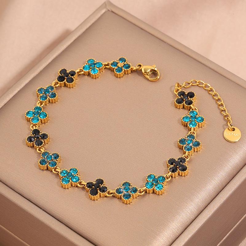 Popular bracelet, titanium steel does not fade, love zircon bracelet, high-end female light luxury niche bracelet, bracelet.
