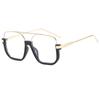 European and American square fashion double beam sunglasses sweet cool plain sunglasses femininity Internet celebrity street sunglasses