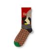 French Retro Abstract Oil Painting Mid-Calf Socks - Trendy Autumn/Winter High-Top Creative Combed Cotton for Women
