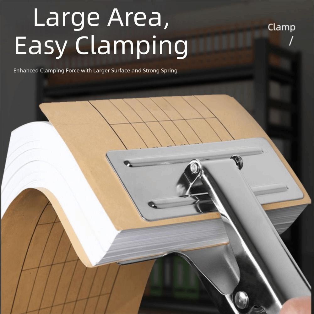 Heavy-Duty Office Clip Large Voucher Binding Clamp Strong Bills Binder Clip  Office Supplies