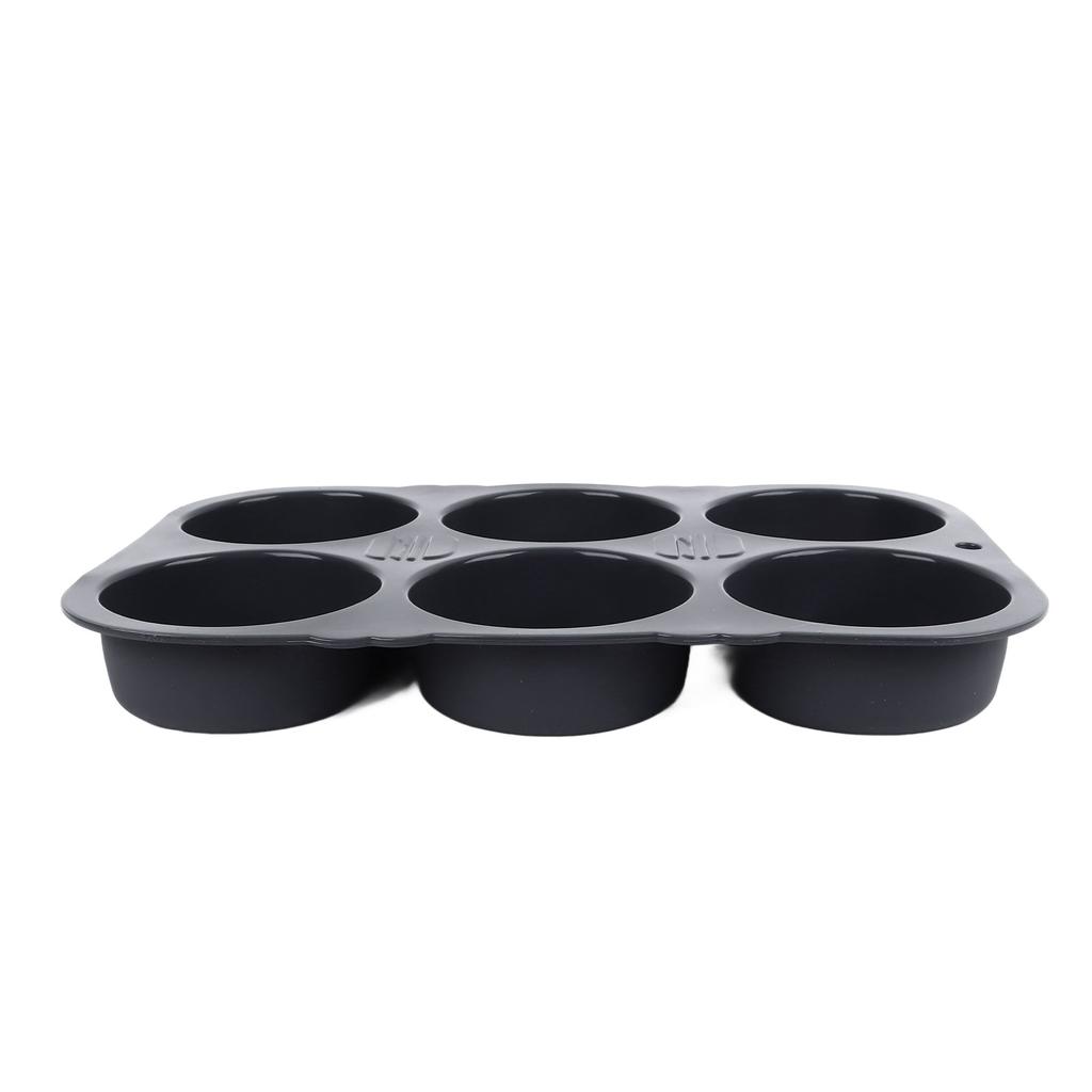 6 Cavity Hamburger Bun Mould Foldable Reusable Bread Mould ‑40 Fahrenheit  to +446 Fahrenheit  Heat Resistance Baking
