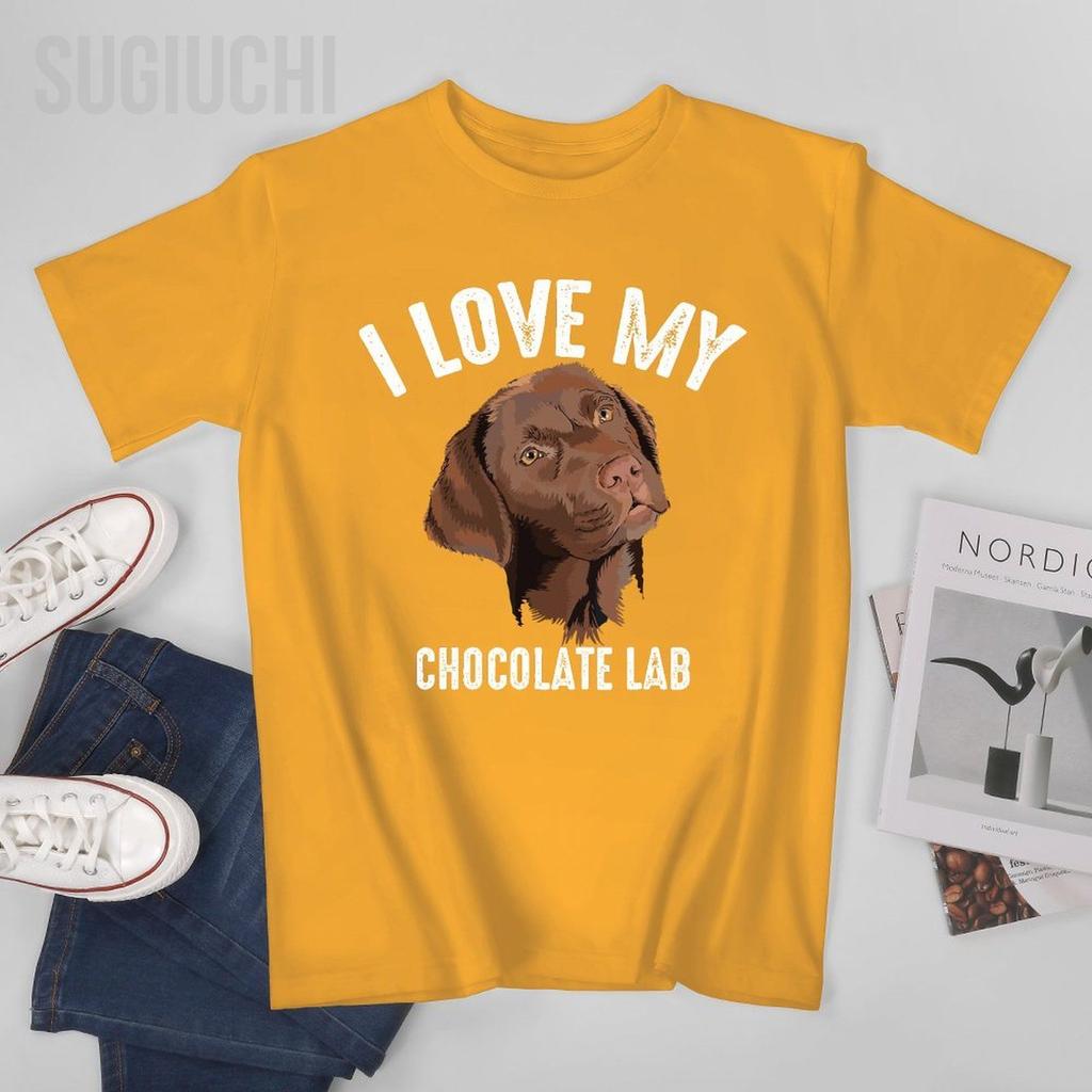 Unisex I Love My Chocolate Lab Brown Labrador Retriever Pet Gift Tshirt Tees Oneck T Shirts WoUnisex Boys 100 Cotton TShirt Unisex