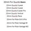 22mm silikonový řemínek pro hodinky Suunto Vertical, náramek, náhradní příslušenství pro Suunto 9 Peak Pro / 5 Peak