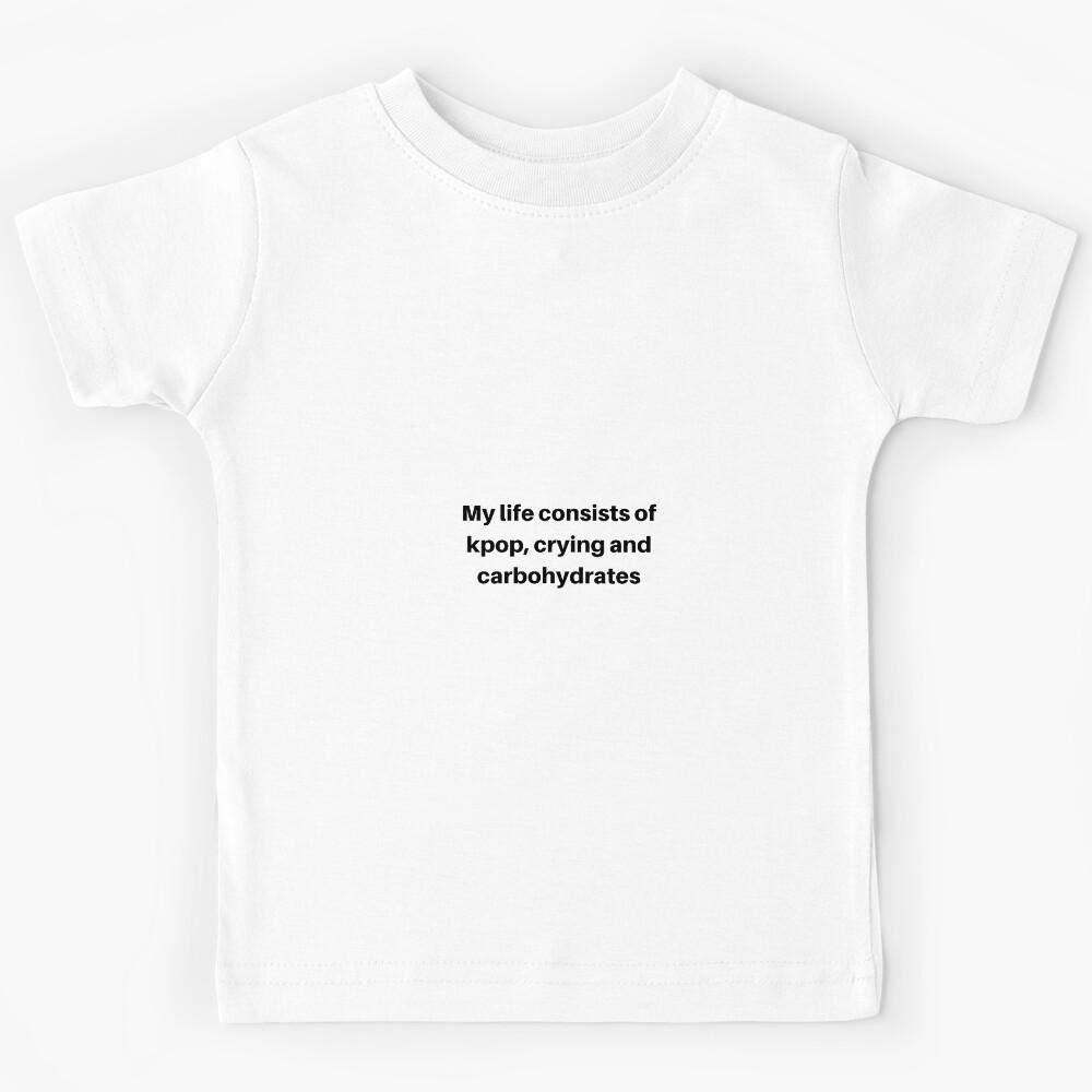 The struggles of a kpop fan (plain print) Kids T-Shirt 160