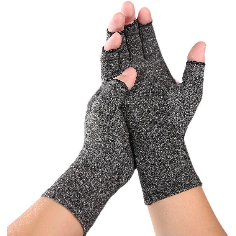 

Autumn and Winter Computer Seamless Elastic Sports Office Half Finger Grey S