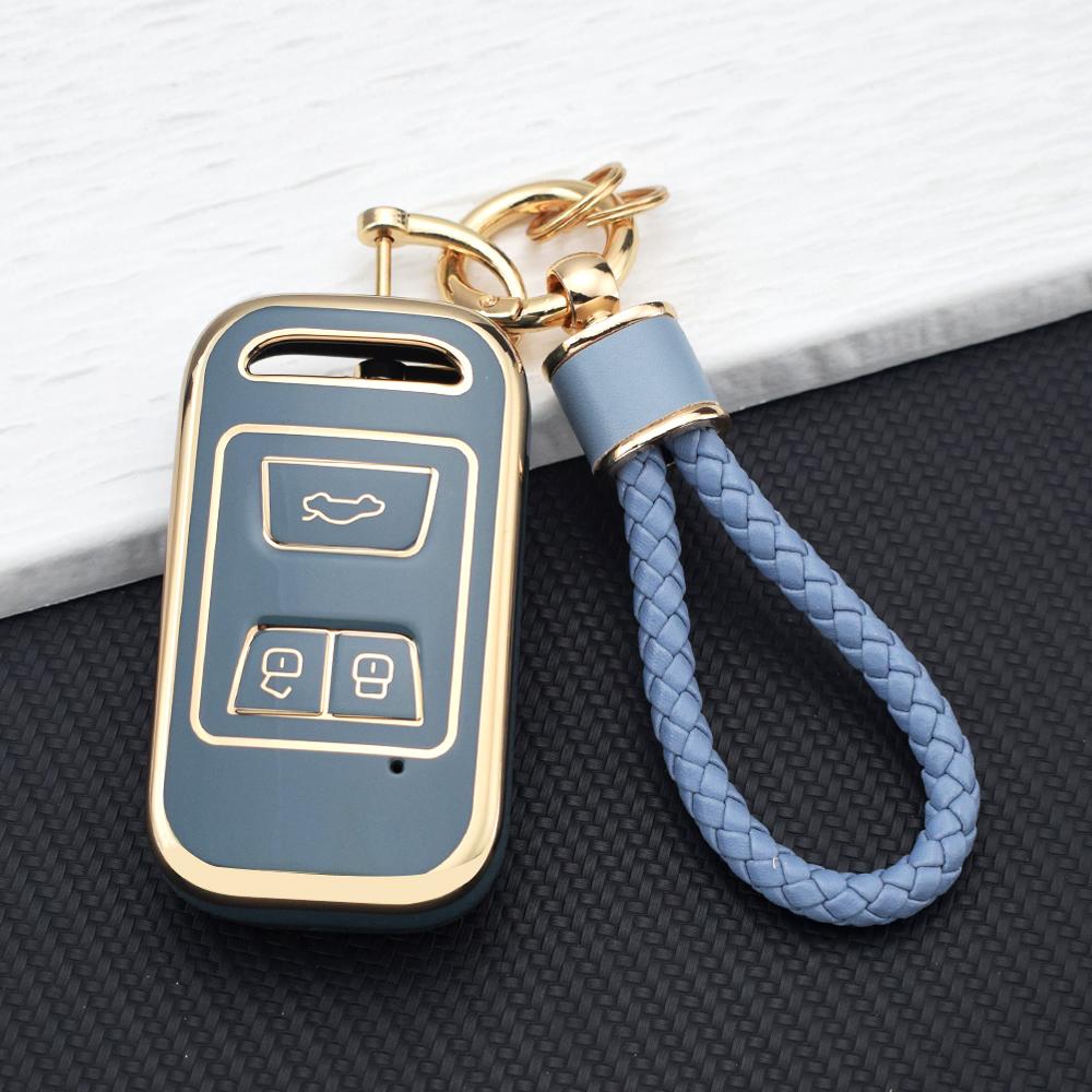 TPU Anti-Scratch Car Key Case Cover for Chery Tiggo 5X Tiggo 7 8 9 Tiggo 3X  Arrizo Remote Key Fob Protector Chain Accessories