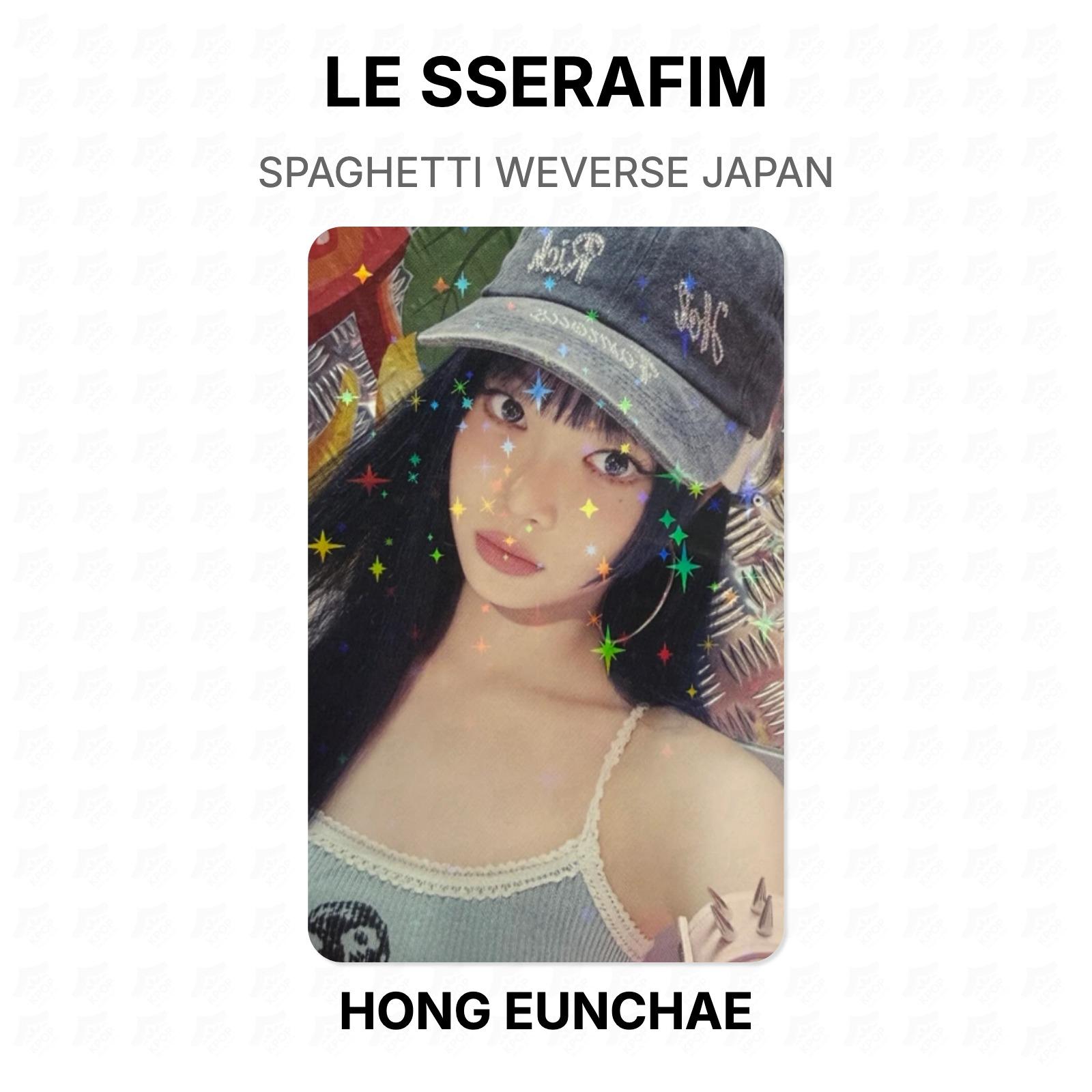 LE SSERAFIM SPAGHETTI WEVERSE JAPAN Официальная фотокарточка HONG EUNCHAE