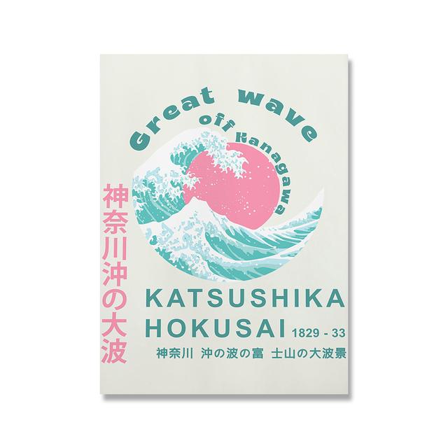 

Оригинальная картина на холсте Kanagawa Surfing Katsushika Hokusai, принт и постер, настенные панно для гостиной, домашний декор, без рамки 21cm×30cm NoFrame