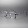 Brand Reproduction Special Trendy Inverted Frame Design Pure Titanium Half-Rim Square Glasses Business Ultralight Big Half Frame