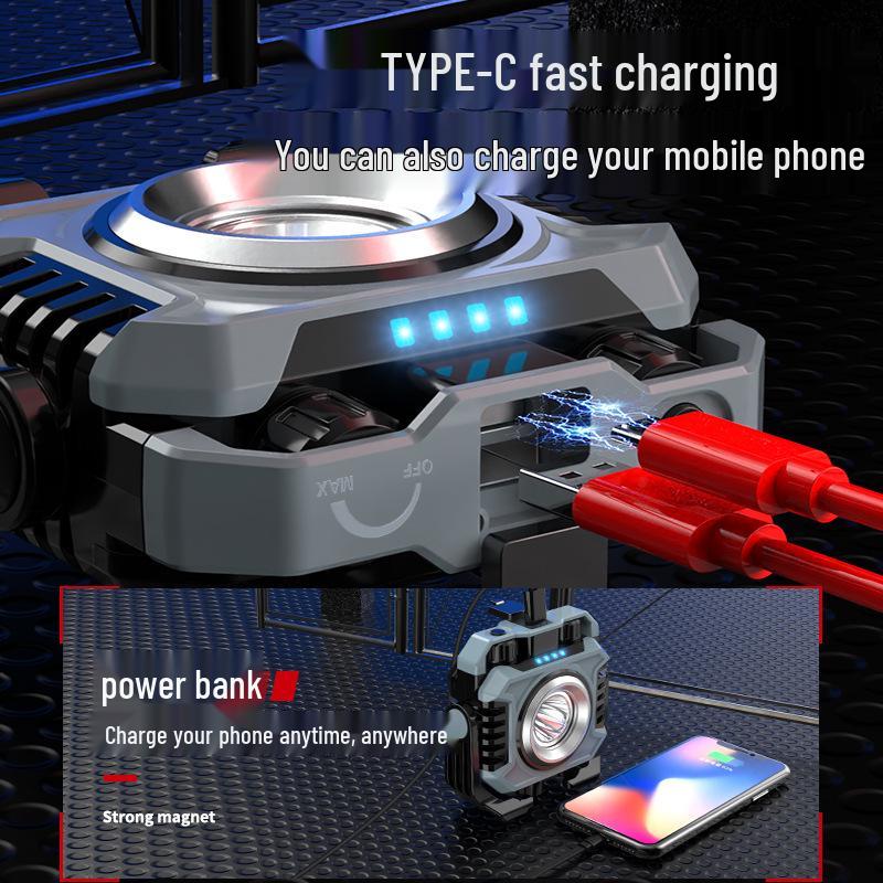 Adjustable Color Temperature High-Brightness LED Camping & Work Light with Long Battery Life and Magnetic Base