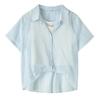 Large Size Women's Clothing Casual Temperament Fake Two-piece Shirt 2026 Summer Commuter Wind Straight Shoulder Thin Top 254861
